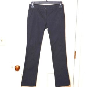 Theory black straight-leg trousers, size 2